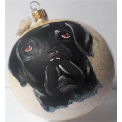 Image of Labrador Retriever - Black Personalized Christmas Ornament 