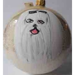 Image of Maltese Personalized Christmas Ornament