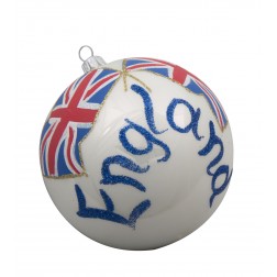 Image of Flag of England Glass Ball Christmas Ornament