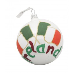 Image of Flag of Ireland Glass Ball Christmas Ornament