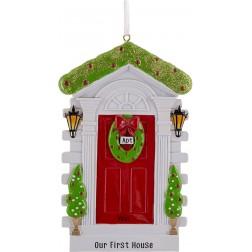 Image of Christmas Door - Red Personalized Christmas Ornament
