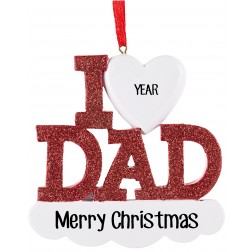 Image for I Love Dad Personalized Christmas Ornament