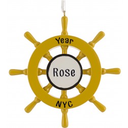 Image of Ship Wheel Personalized Christmas Ornament 