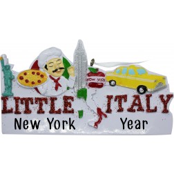 Image of Little Italy NYC Personalized Christmas Ornament 