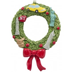 Image of Wreath NYC City Personalized Christmas Ornament 