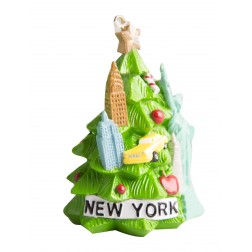 Image of NY Icons Tree Glitter 3D Personalized Christmas Ornament 