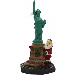 Image of Santa-Statue Of Liberty Standing 3D Personalized Christmas Ornament 