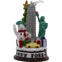 Image of Snowman Statue Of Liberty 3D Personalized Christmas Ornament 