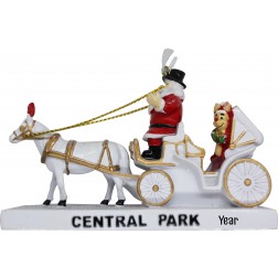 Image of 3D Central Park Carriage White Ornament