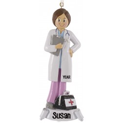 Image for Doctor Girl Personalized Christmas Ornament