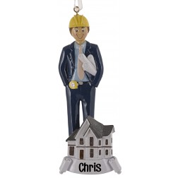 Image of Architect Boy Personalized Christmas Ornament 