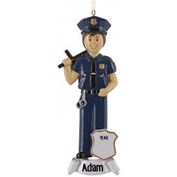 Image of Policeman Personalized Christmas Ornament