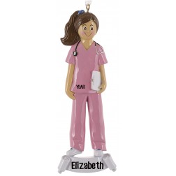 Image of Nurse Girl Personalized Christmas Ornament 