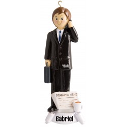Image of Businessman Personalized Christmas Ornament