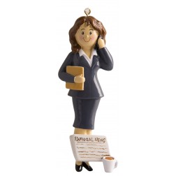 Image of Businesswoman Personalized Christmas Ornament