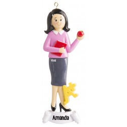 Image of Teacher Girl Personalized Christmas Ornament
