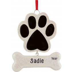 Image of Paw With The Bone Personalized Christmas Ornament