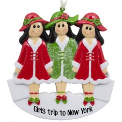 Image of Girlfriends Christmas W3 Personalized Christmas Ornament