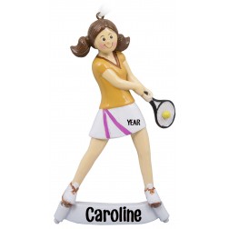Image of Tennis Girl Personalized Christmas Ornament