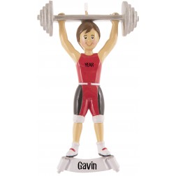 Image of Weightlifter Personalized Christmas Ornament