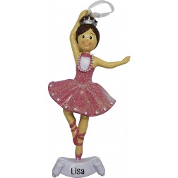 Image of Ballerina Girl Personalized Christmas Ornament