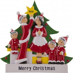 Image of Tree Decorating Family of 5 Table Top
