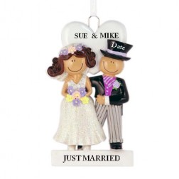 Image for Wedding Couple Personalized Christmas Ornament 