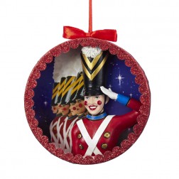 Image of Rockettes Toy Soldier Round Shadow Box Christmas Ornament