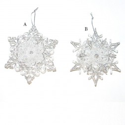 Image of 4.5" Plastic Snowflake Ornament