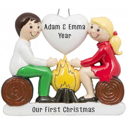 Gay Couple Personalized Christmas Ornament